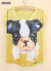 Cool Bulldog Printed Pattern Women Shirt