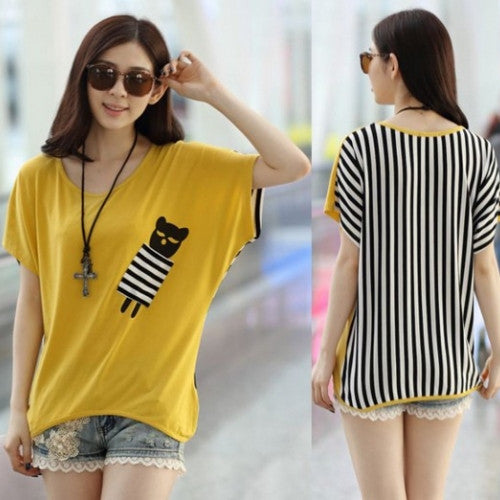 Fashion Striped Korean Tee Shirt