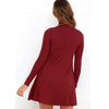 Turtleneck Knitting Casual Long Sleeve Dress