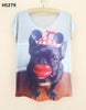 Cool Bulldog Printed Pattern Women Shirt