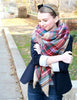 Winter Acrylic Cashmere Tartan Plaid Scarf