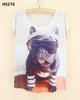 Cool Bulldog Printed Pattern Women Shirt