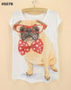 Cool Bulldog Printed Pattern Women Shirt